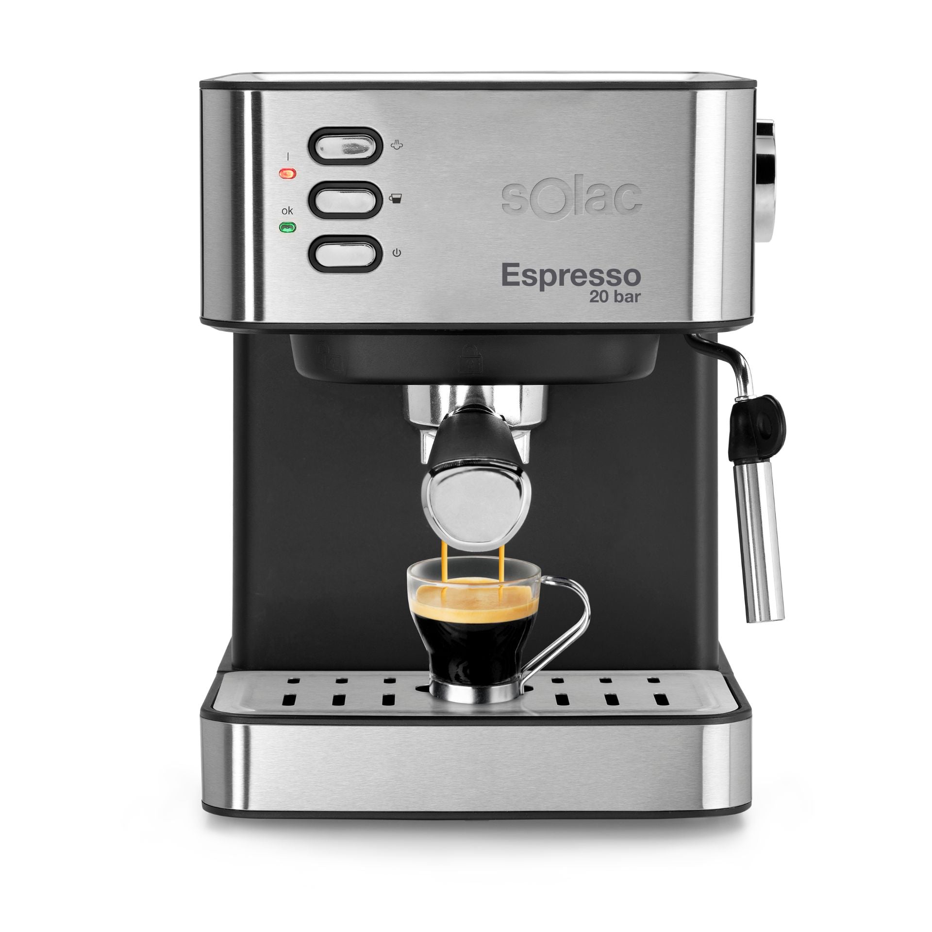 Cafetera espresso CAFPRESO-H20 de 20 Bares y 1450W con vaporizador