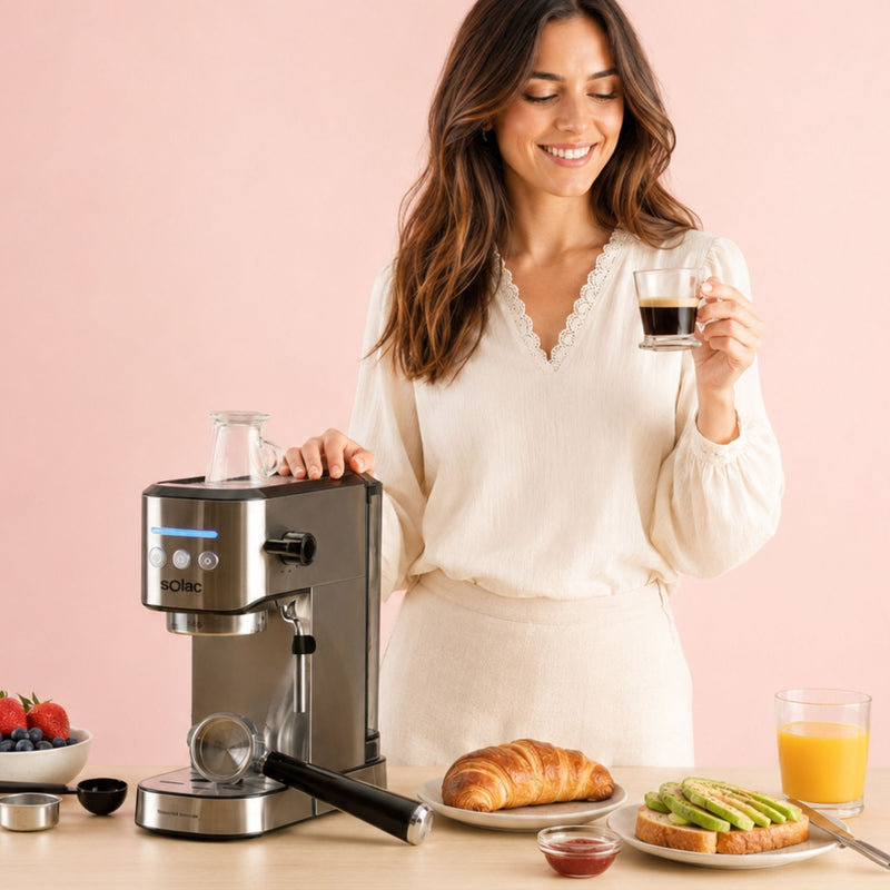 Espresso intenso con 20 bares de presión